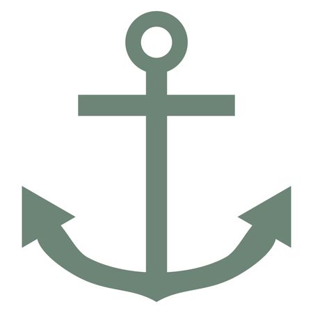 Vector Illustration with Green Anchor Icon