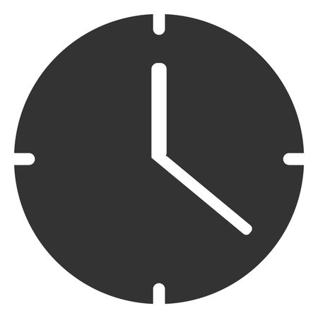 Vector Illustration with Black Clock Icon