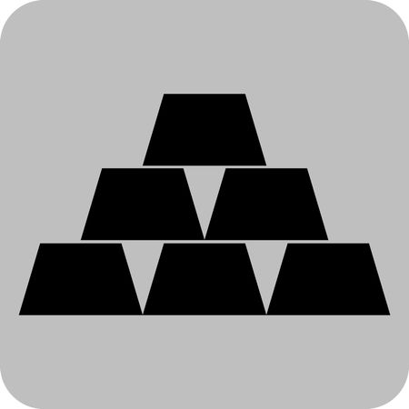 Vector Illustration with Cup Pyramid Icon black in color