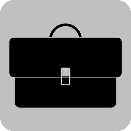 Vector Illustration with Briefcase Icon black in color
