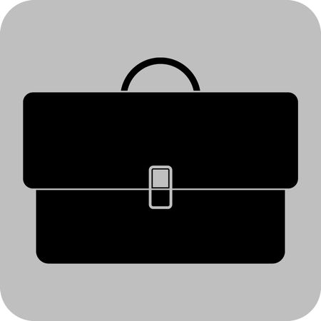 Vector Illustration with Briefcase Icon black in color