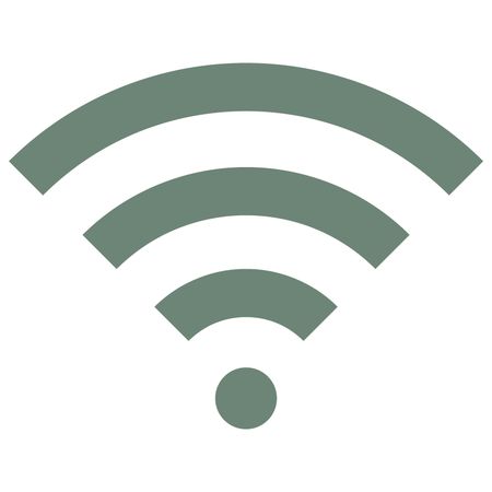 Vector Illustration with Green wifi Icon
