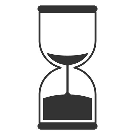 Vector Illustration with Black Sand Timer Icon
