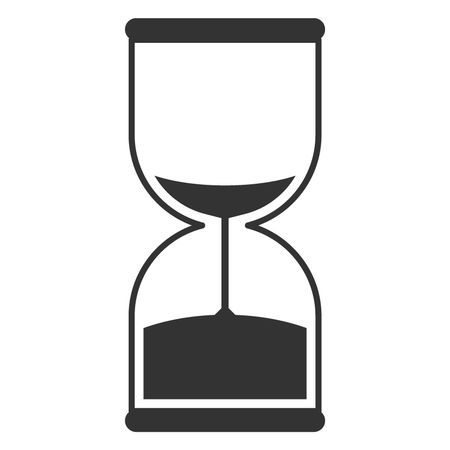 Vector Illustration with Black Sand Timer Icon