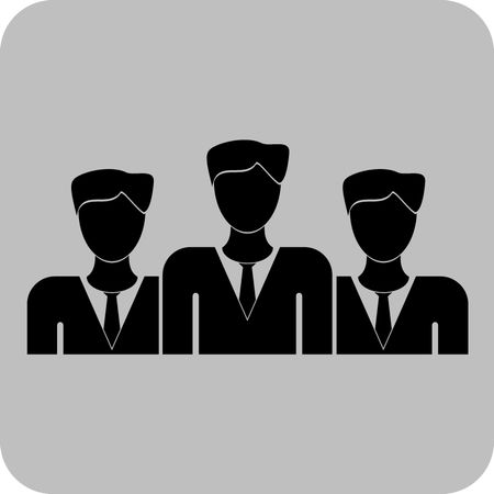 Vector Illustration with Business Team Icon
