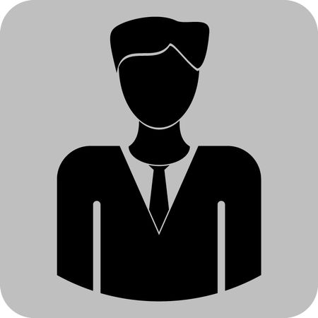 Vector Illustration with Business Man Icon

