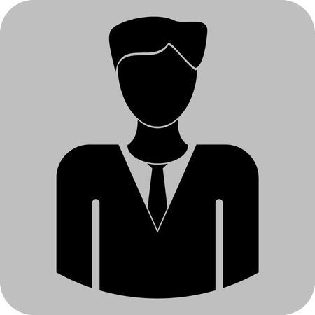 Vector Illustration with Business Man Icon