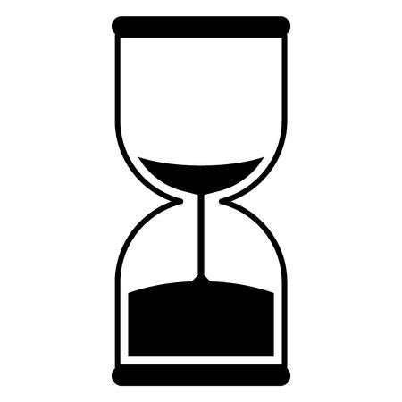 Vector Illustration with Sand Timer Icon