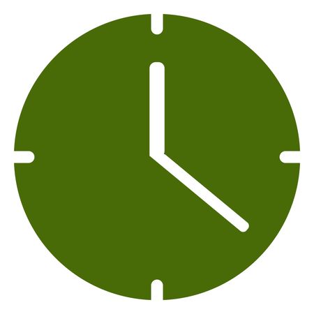 Vector Illustration of Green Clock Icon