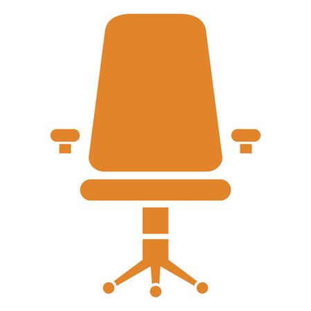 Vector Illustration of Orange Chair Icon
