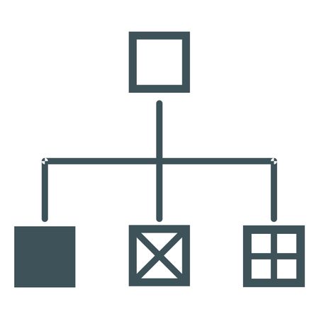 Vector Illustration of Gray Flow Chart Icon
