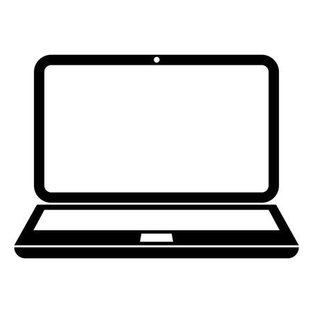 Vector Illustration of Black Laptop Icon