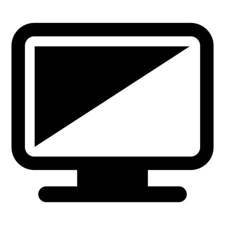 Vector Illustration of Black Monitor Icon
