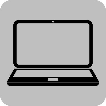 Vector Illustration of Black Laptop Icon