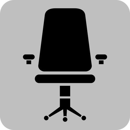 Vector Illustration of Black Chair Icon

