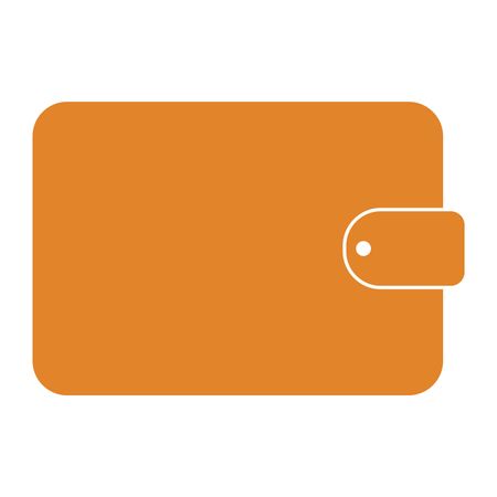 Vector Illustration of Orange Wallet Icon
