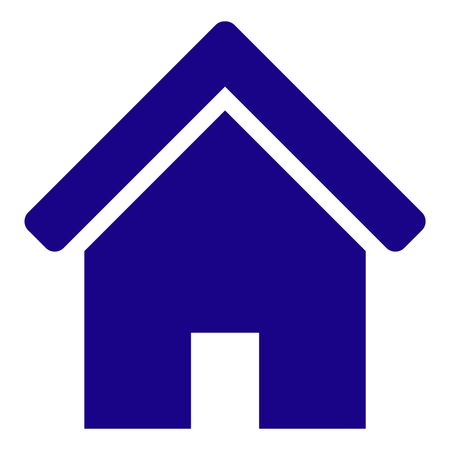 Vector Illustration of Dark Blue Home Icon
