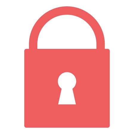 Vector Illustration of Red Lock Icon