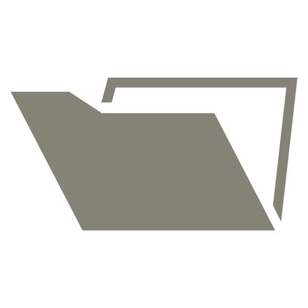 Vector Illustration of Gray Folder Icon
