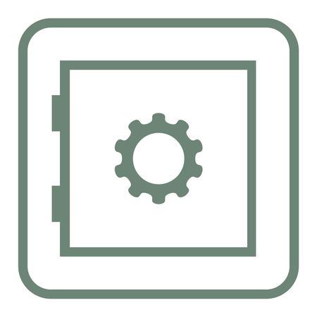 Vector Illustration of Gray security Device Icon
