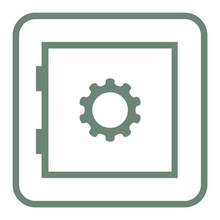 Vector Illustration of Gray security Device Icon