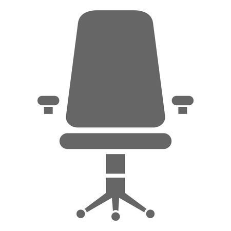 Vector Illustration of Gray Chair Icon
