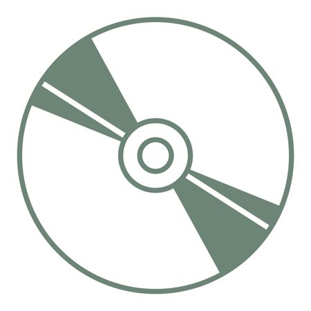 Vector Illustration of Gray CD Icon