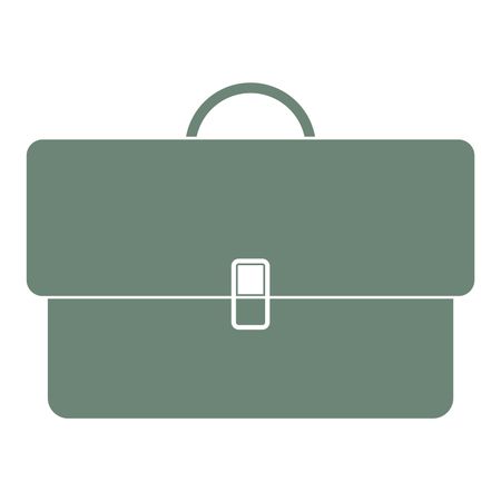 Vector Illustration of Gray Briefcase Icon