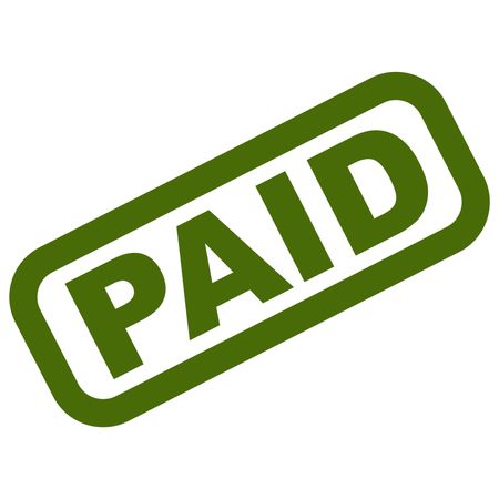 Vector Illustration of Green Paid Icon
