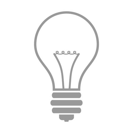Vector Illustration of Grey Bulb Icon
