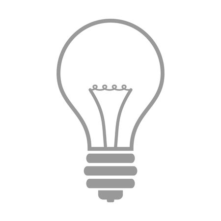 Vector Illustration of Grey Bulb Icon