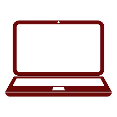 Vector Illustration of Red Laptop Icon
