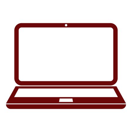 Vector Illustration of Red Laptop Icon