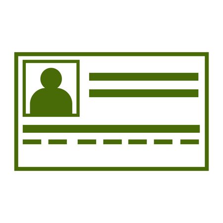 Vector Illustration of Green ID Card Icon
