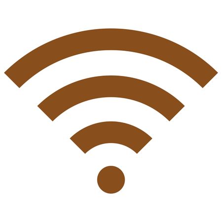 Vector Illustration of Brown Wifi Icon
