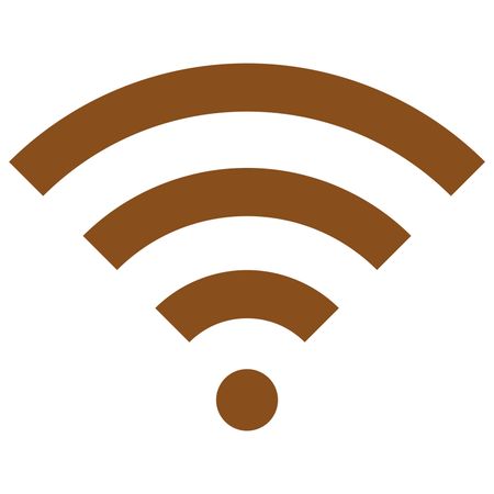 Vector Illustration of Brown Wifi Icon