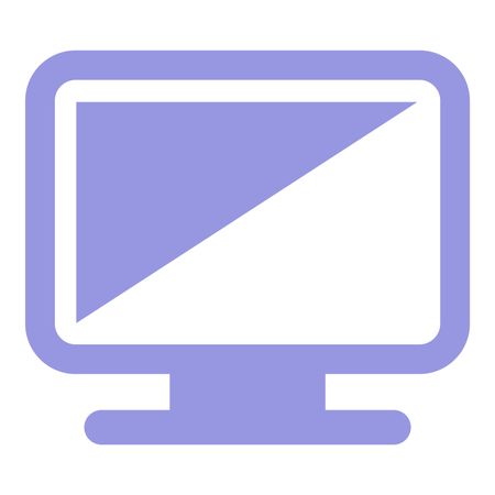 Vector Illustration of Blue Monitor Icon
