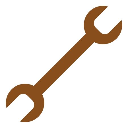 Vector Illustration of Brown Spanner Icon