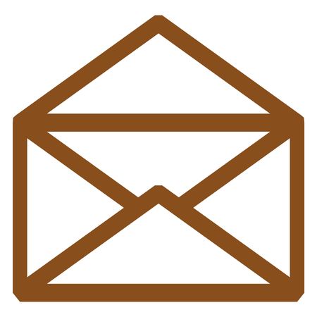 Vector Illustration of Brown Envelope Icon
