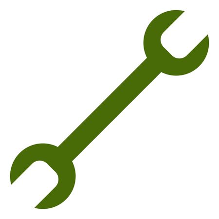 Vector Illustration of Green Spanner Icon
