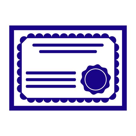 Vector Illustration of Blue Certificate Icon
