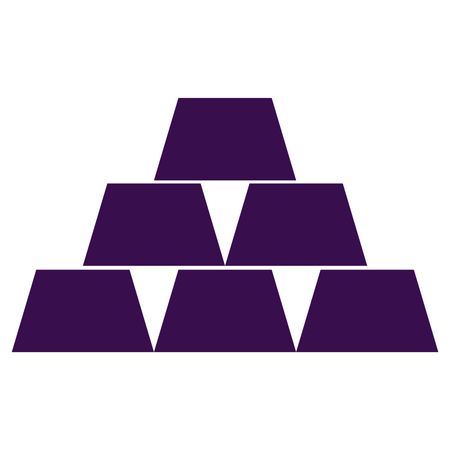 Vector Illustration of Purple Cup Pyramid Icon
