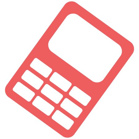 Vector Illustration of Pink Calculator Icon