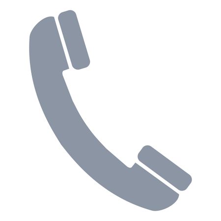 Vector Illustration of Grey Telephone Receiver Icon
