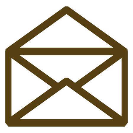 Vector Illustration of Brown Envelope Icon
