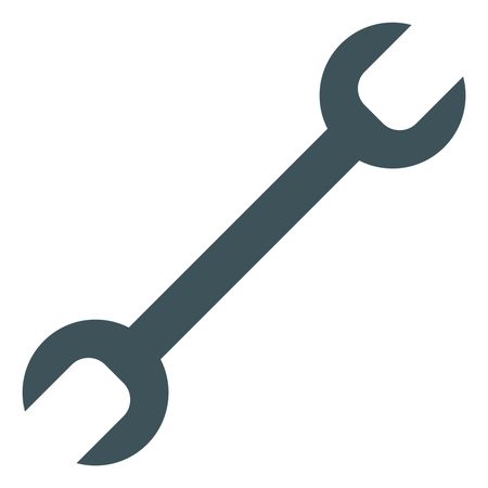 Vector Illustration of Grey Spanner Icon
