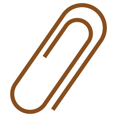 Vector Illustration of Brown Attach Pin Icon
