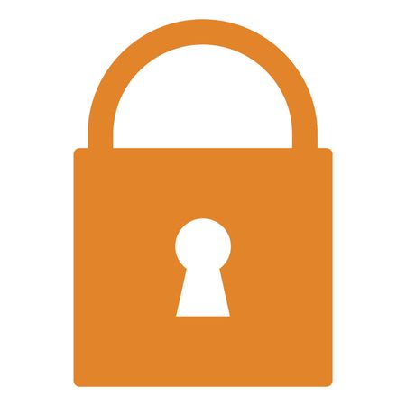 Vector Illustration of Orange Lock Icon