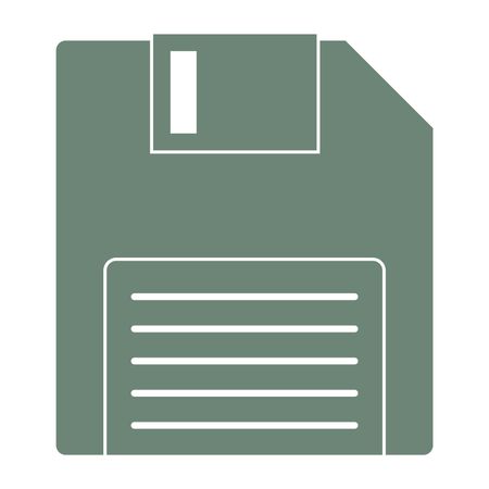 Vector Illustration of Grey Floppy Disk Icon