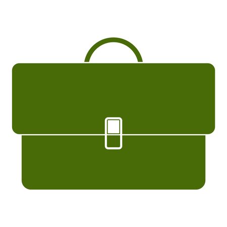 Vector Illustration of Green Briefcase Icon